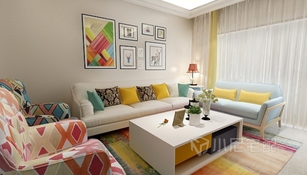 72.67㎡/三室兩廳兩衛(wèi)/混搭