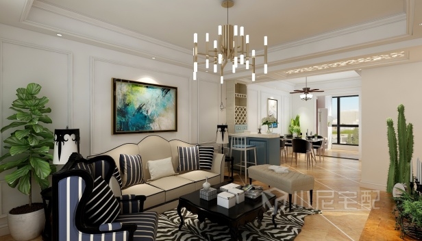 130㎡/三室兩廳兩衛(wèi)/美式