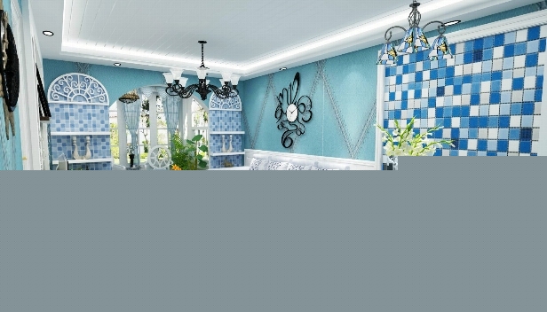 90㎡/兩室兩廳一衛(wèi)/地中海